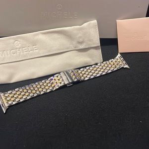 Michelle Apple Watch two-tone stainless bracelet band